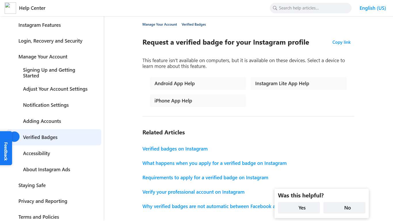 Request a verified badge for your Instagram profile Instagram Help Center