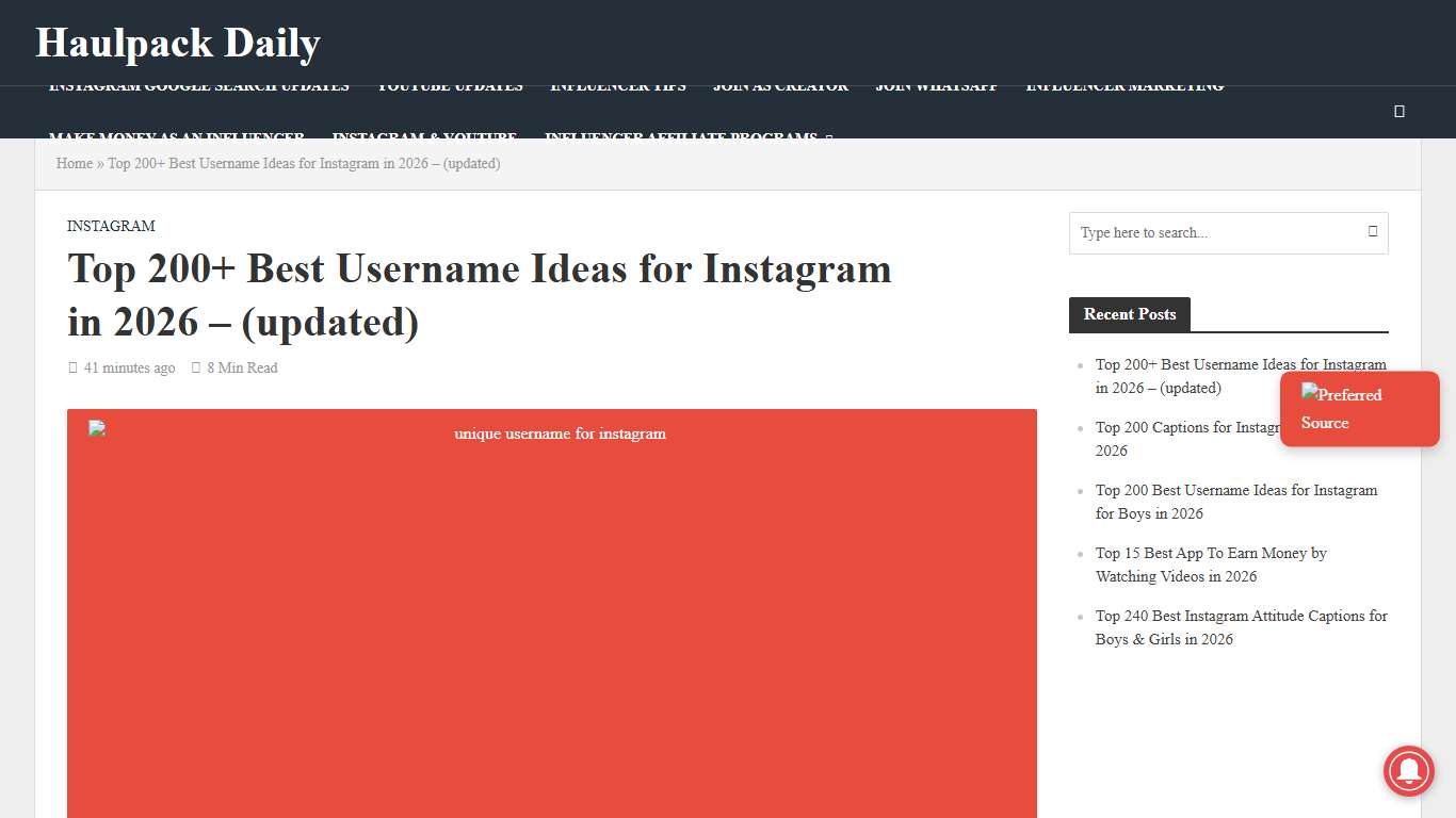 Top 200+ Best Username Ideas for Instagram in 2026 – (updated)